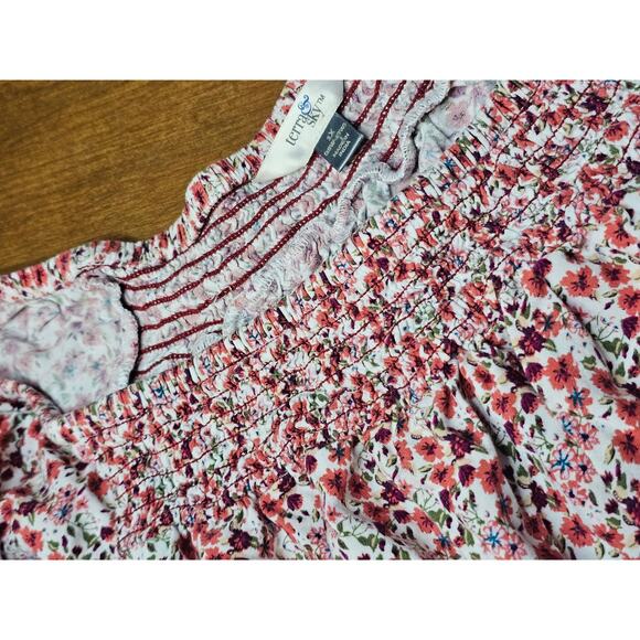 Terra & Sky Blouse Womens Smocked Neckline Bell Sleeves Floral Top Size 1x (793) - Picture 6 of 7